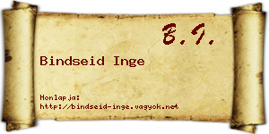 Bindseid Inge névjegykártya