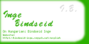 inge bindseid business card